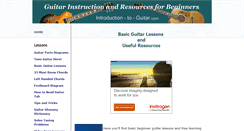 Desktop Screenshot of introductiontoguitar.com